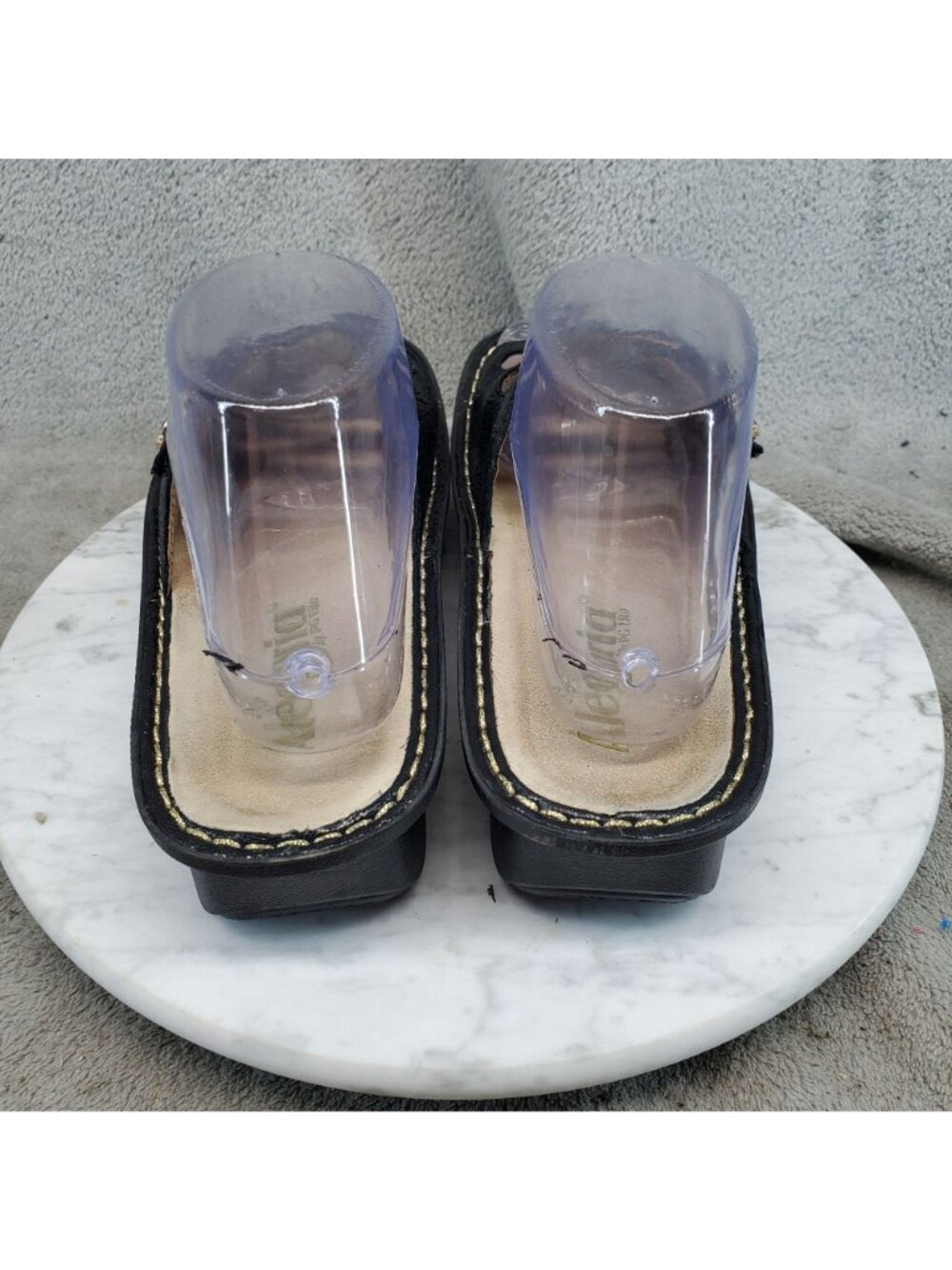 Alegria Shoes Womens Size EU 38 US 8/8.5 Fiona Black Leather Slip On Slide Sanda - Picture 5 of 11